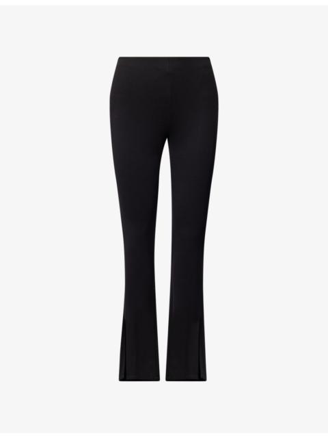 Slit Slim-Fit Stretch-Woven Leggings