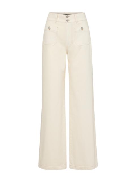 VERONICA BEARD TAYLOR PATCH-POCKET WIDE-LEG JEAN
