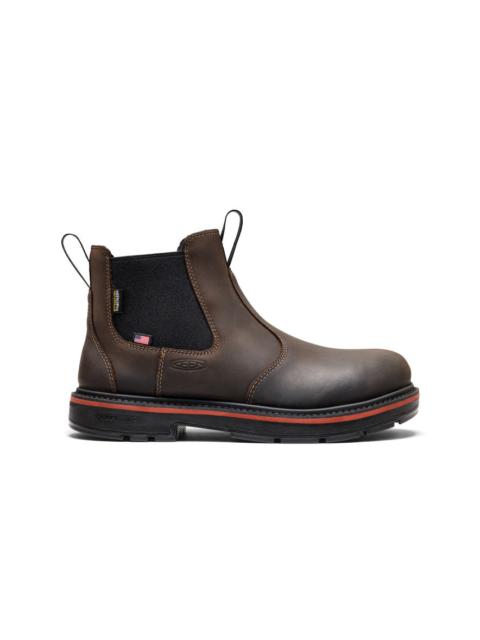 KEEN Men's Liberty Chelsea 90° Heel Work Boot (Carbon Toe)
