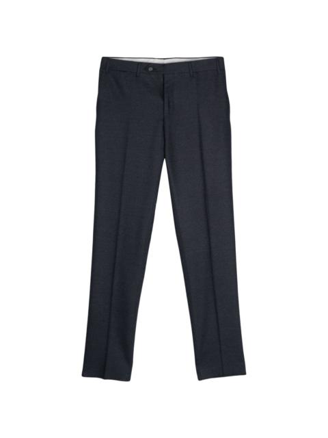 pressed-crease tailored trousers