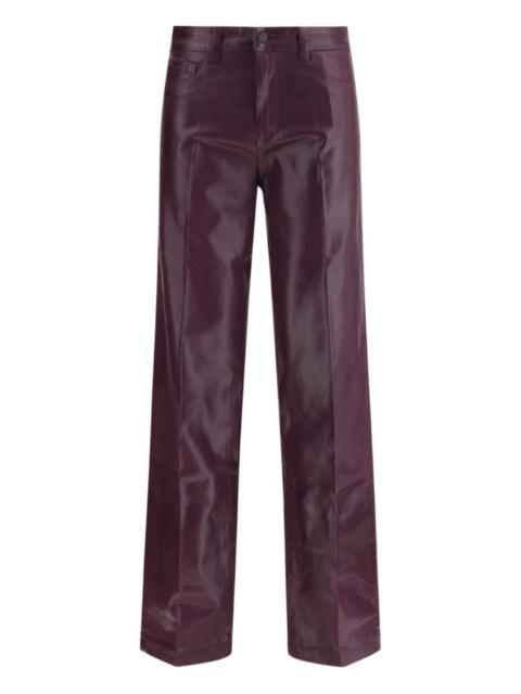 L'AGENCE Marty coated flared trousers