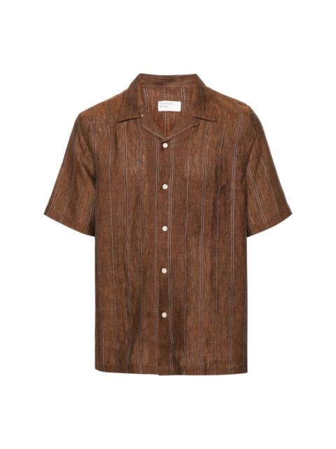 Road striped linen shirt