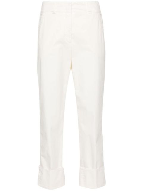 PESERICO cuffed cropped trousers