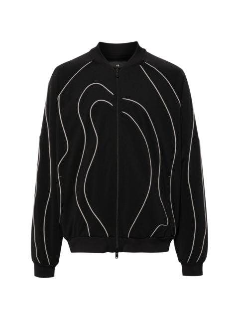 appliquÃ©-detail zip-up sweatshirt