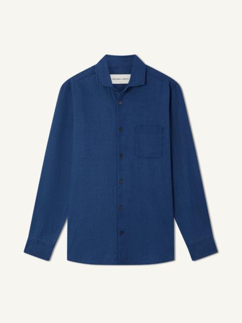 FRESCOBOL CARIOCA EMILIO DENIM-LOOK COTTON SHIRT