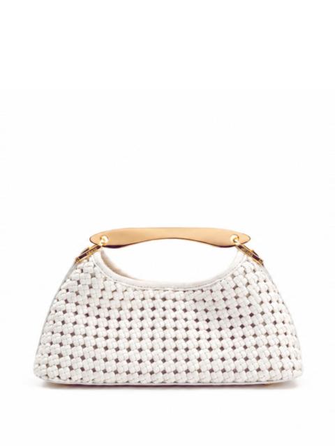 Elleme Mini Boomerang Woven Leather White