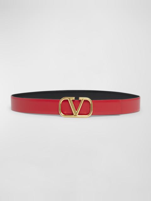 Valentino V-Logo Signature Reversible Leather H30 Belt