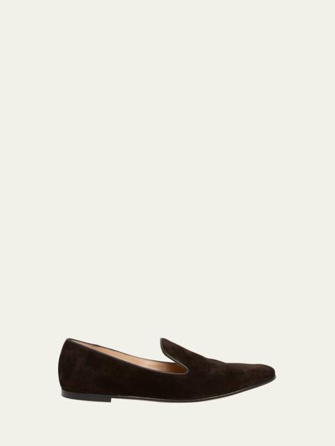 Gianvito Rossi Suede Slip-On Loafers