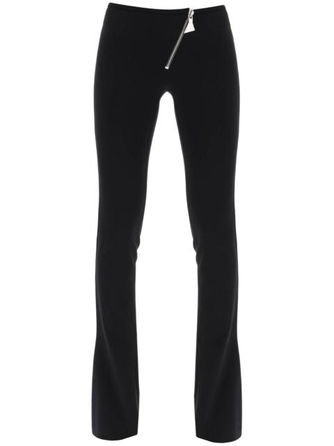 BOOTCUT PANTS WITH SLANTED ZIPPER