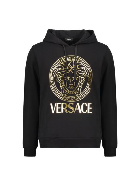 VERSACE Black cotton sweatshirt | wananluxury | REVERSIBLE