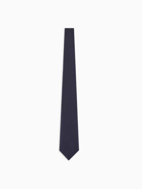 EMPORIO ARMANI Pure silk chevron jacquard tie