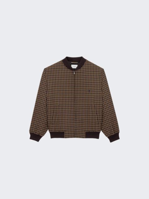 Teddy Loose Zipped Jacket Beige Noir Multico