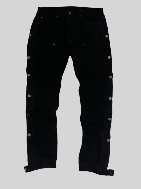 기타 브랜드 Hysteric Glamour × Japanese Brand - Vintage MNML Double Knee Side Button Zipper Bondage Denim