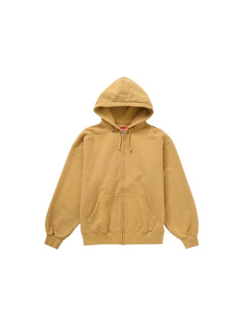 Supreme Overdyed Small Box Zip-Up Hooded Sweatshirt Sand