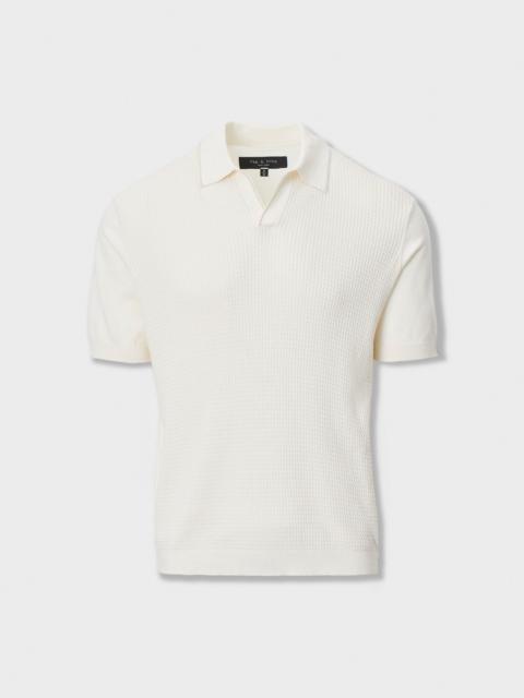 rag & bone Saxon Silk-Cotton Polo Shirt