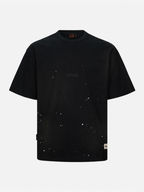 EVISU LOGO EMBROIDERY AND MULTI-PRINT LOOSE FIT T-SHIRT