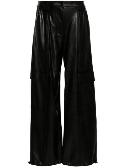 SIMKHAI Sofia faux-leather cargo trousers