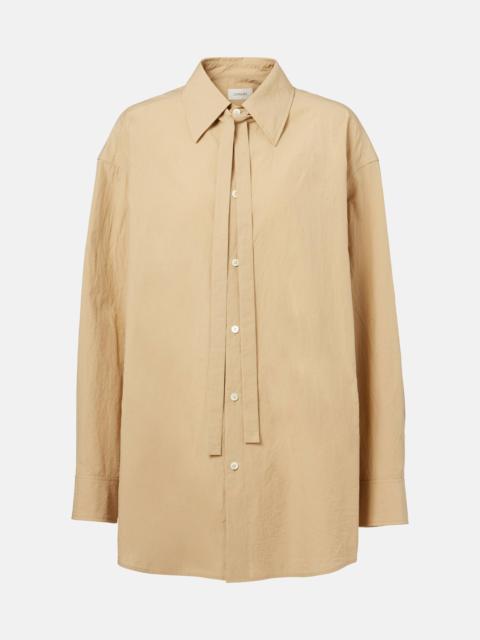Lemaire Tie-detail cotton shirt