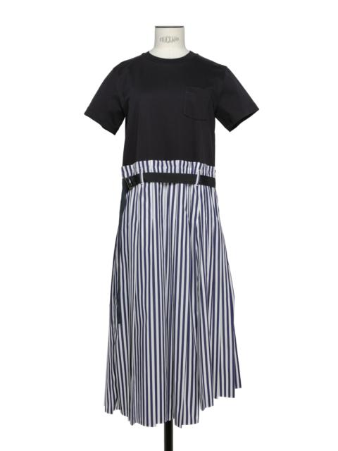 sacai Cotton Poplin x Cotton Jersey Dress