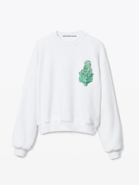 Alexander Wang GRAPHIC CREWNECK SWEATSHIRT IN TERRY