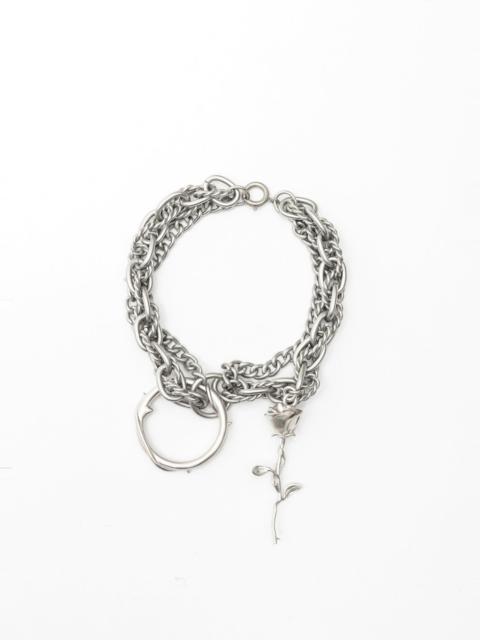 C2H4 Silver Roses and Thorns Bracelet