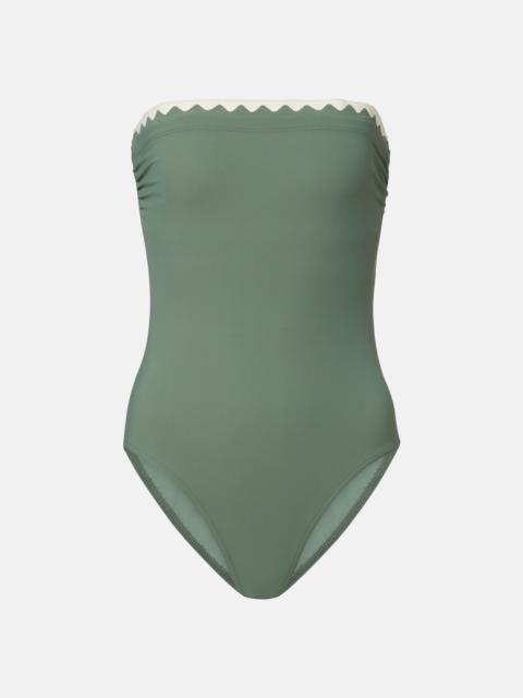 KARLA COLLETTO Lia scalloped bandeau swimsuit