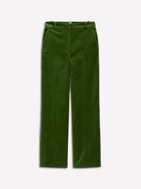 BODEN Canonbury Velvet Pants-Green Fir