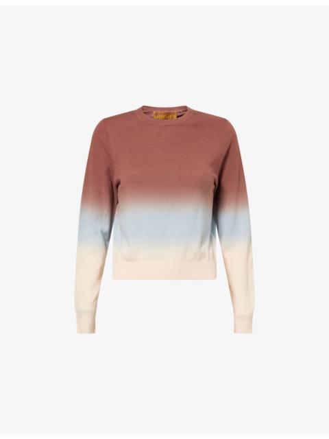 MOTHER The Crew-Neck Knitted Cotton Jumper