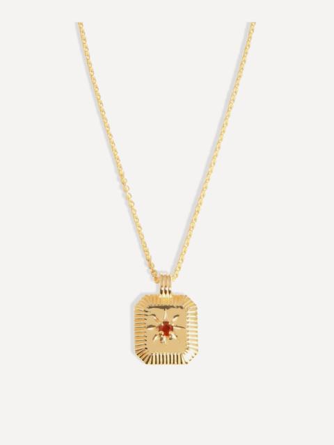 MISSOMA 18ct Gold-Plated Vermeil Silver Engravable January Birthstone Star Ridge Pendant Necklace