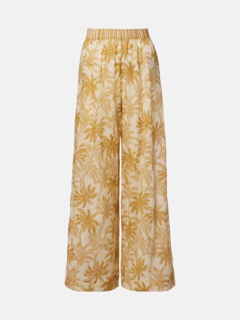 ERES Itinerant printed cotton wide-leg pants