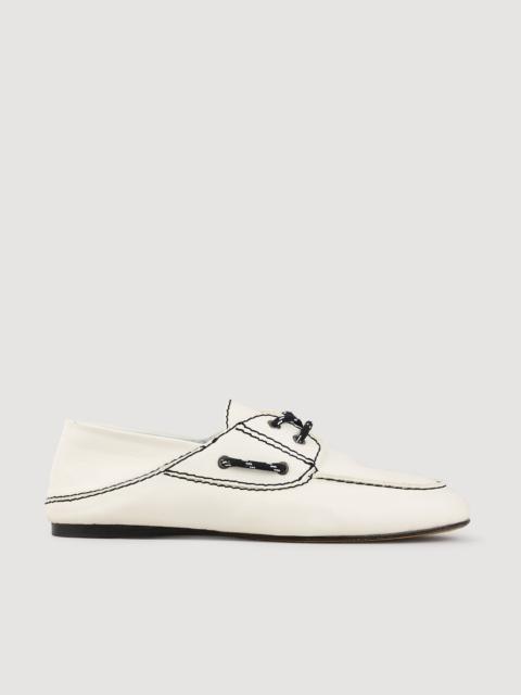 Sandro LEATHER BOAT SHOE LOAFERS