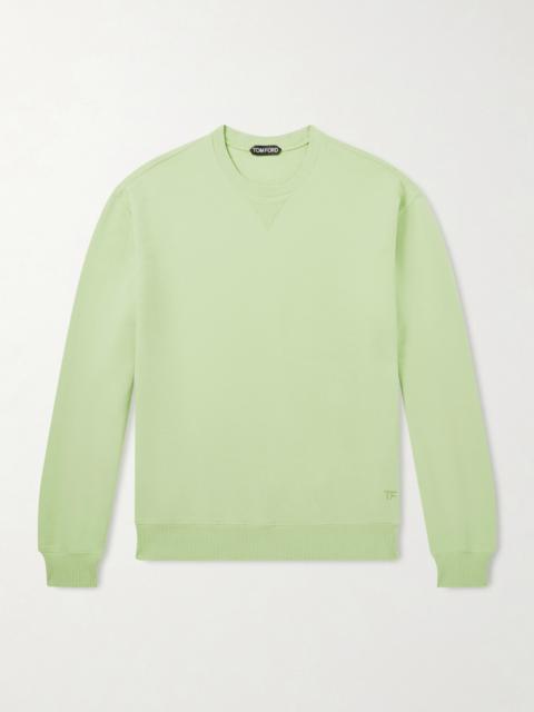 TOM FORD Logo-Embroidered Cotton-Jersey Sweatshirt