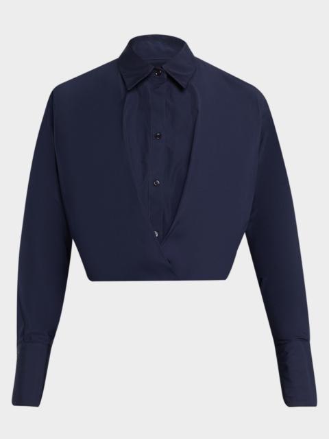 TWP Taken Cropped Cotton Poplin Top