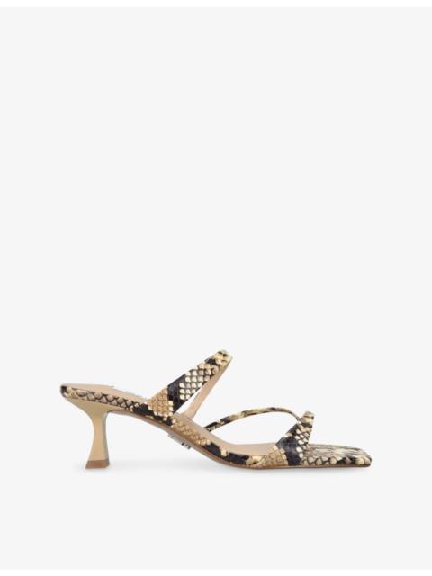 STEVE MADDEN Ajay Printed Heeled Leather Sandals