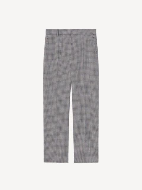 KENZO Cropped checked tailored trousers