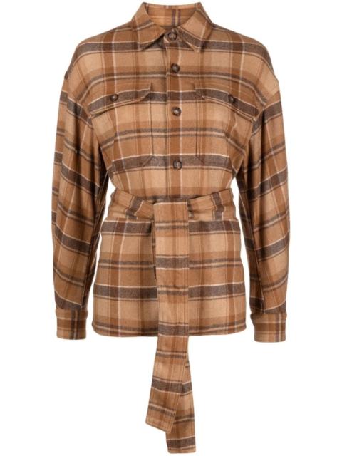 Polo Ralph Lauren plaid-check belted shirt