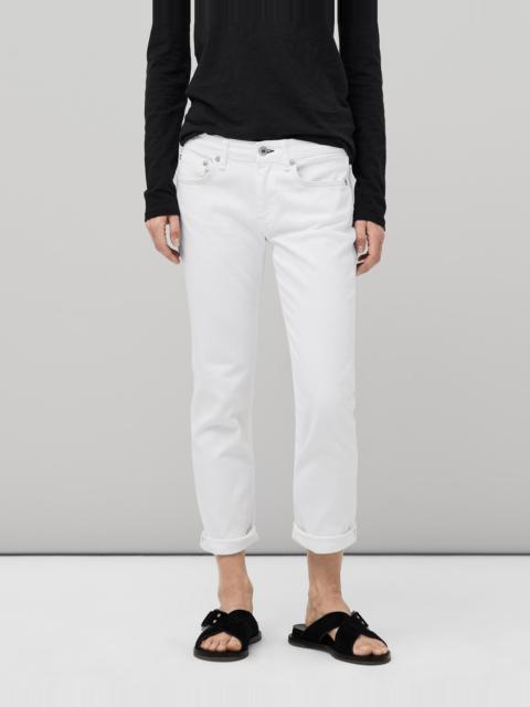 Dre Ankle Boyfriend - White
Low-Rise Stretch Jean