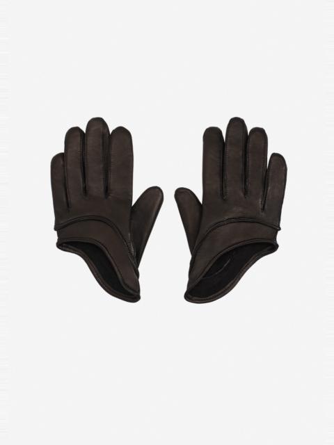 MAGDA BUTRYM Short leather gloves in black