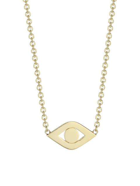 SYDNEY EVAN Women's 14K Yellow Gold Large Pure Evil Eye Necklace - Yellow Gold