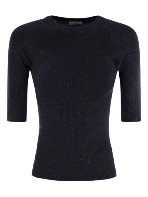 Brunello Cucinelli speckled-knit top