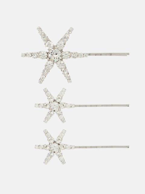 Jennifer Behr Aurelia set of embellished barrettes