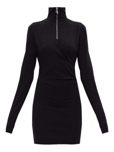 half-zip mini dress