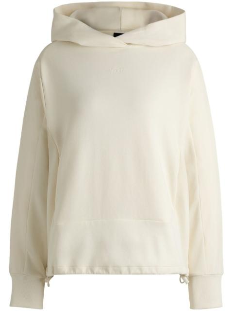 BOSS logo-embroidered hoodie