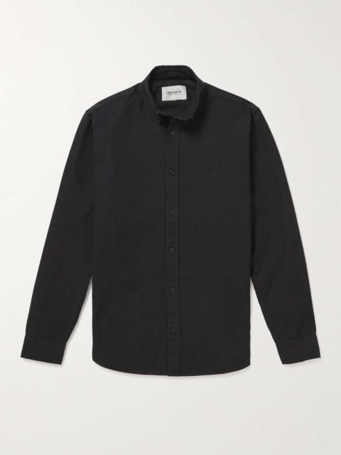 Bolton Button-Down Collar Logo-Embroidered Cotton Oxford Shirt