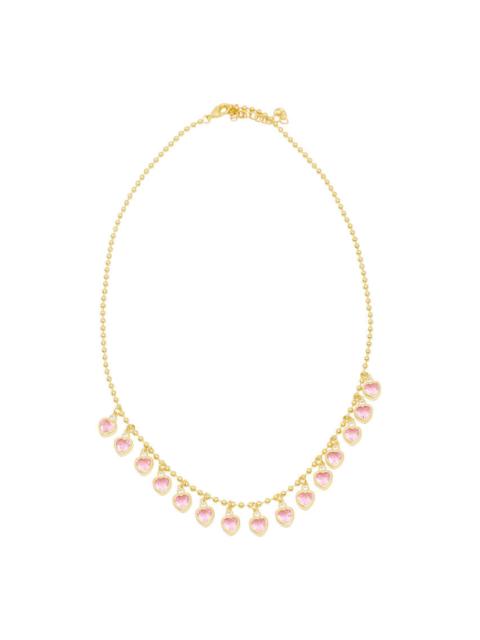 LoveShackFancy Erin Wachs Gold Heart Tennis Necklace