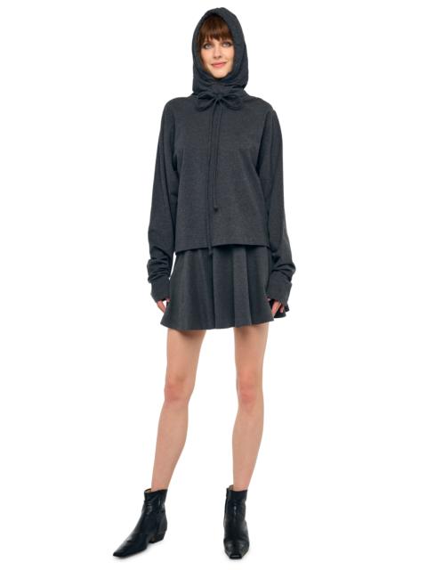 NORMA KAMALI OVERSIZED RAGLAN SLEEVE HOODED TOP