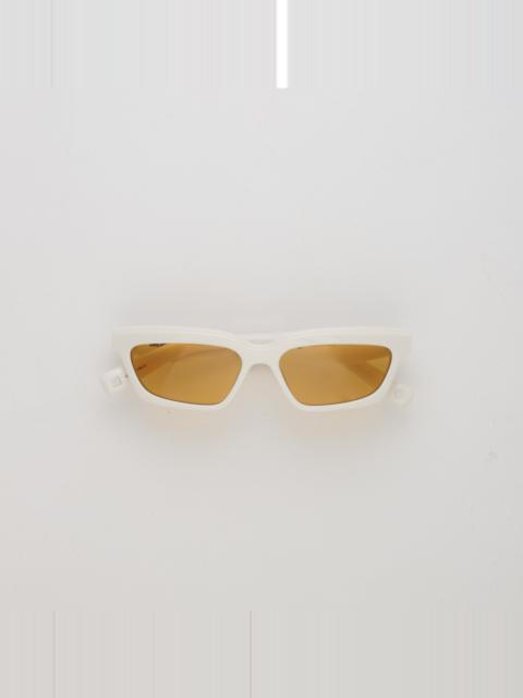 JACQUEMUS Salon Angular Sunglasses in White