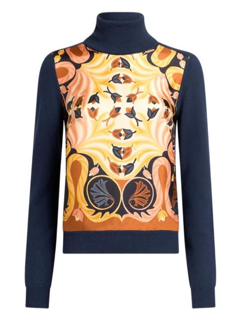 Etro roll-neck printed sweater