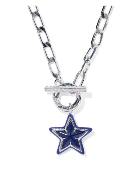 KENDRA SCOTT Cassidy Silver Enamel Link and Chain Necklace