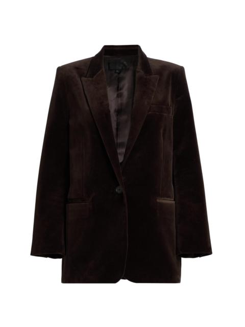 NILI LOTAN Women's Diane Stretch-Velvet Blazer - Espresso